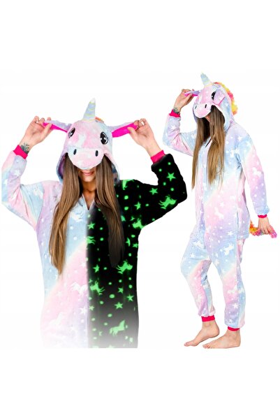 Onesies Pijama tip salopetă kigurumi pentru femei, care strălucește în întune...