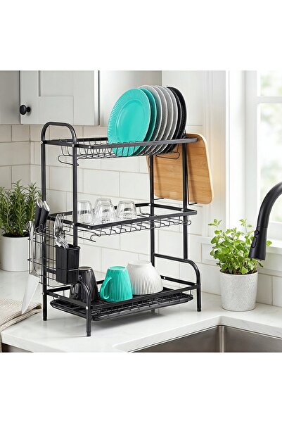 NO BRAND Scurgător de vase DRYER, suport de uscare pentru bucătărie, cu mai m...