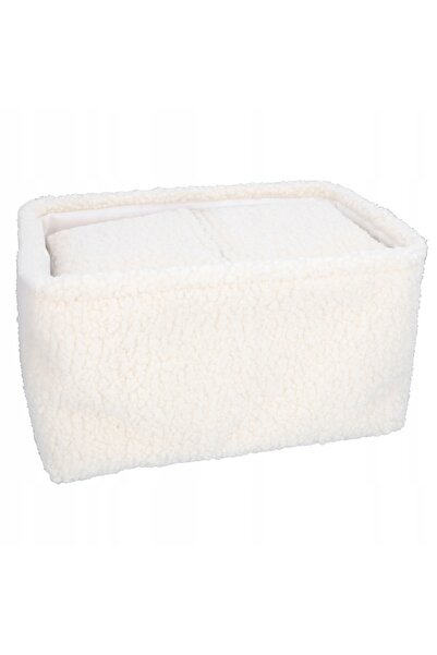 NO BRAND CUTII DE DEPOZITARE – set de 4 organizatoare din pluș de culoare cre...