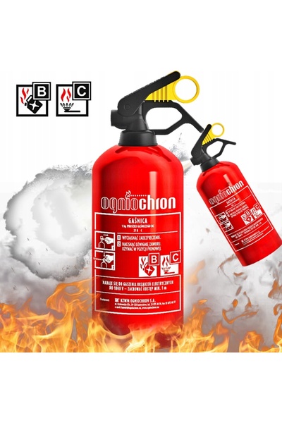 AGMITY Extinctor 1kg Protecție împotriva incendiilor Trusă de prim ajutor DIN...