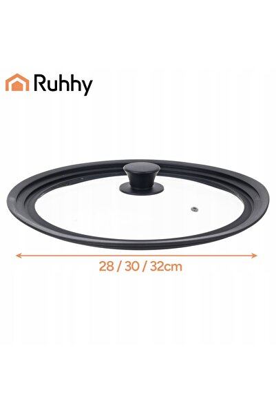 Ruhhy Capac universal din silicon 3-în-1 pentru oale și tigăi 28 30 32 cm
