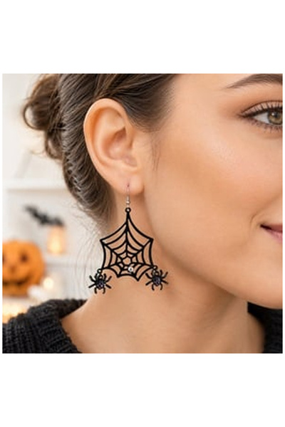 OEM SPIDER WEB EARRINGS NGR+SPIDER