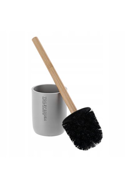NO BRAND PERIE DE TOALETĂ DIN POLIRESINĂ CU DESIGN BAMBUS Ø 10,4 CM GRI