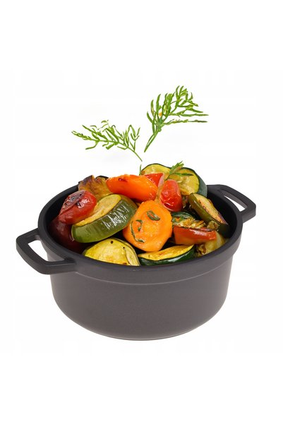 Kamille Vase de gătit tradiționale din aluminiu cu capac, pentru gaz și inducție