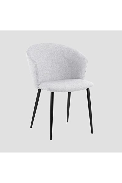 Homla Scaun tapițat stil spic de pește loft LUJO gri 56,5x59x81 cm