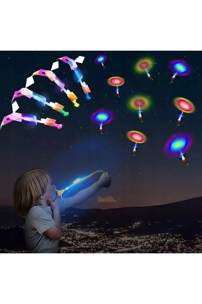 Leopard Pradună zburătoare cu LED-uri, cu rotor luminos, rachetă, elicopter F...