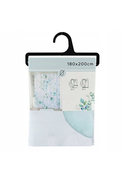 NO BRAND PERDEA DE DUȘ POLIESTER CU DESIGN EUCALIPT 180 X 200 CM
