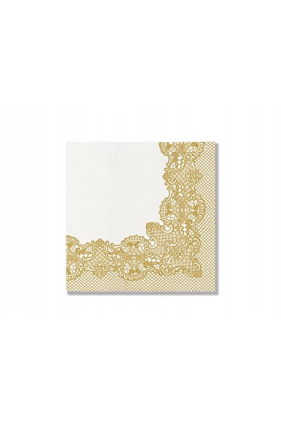 Congee.pl Șervețele de masă decorative din hârtie 40x40 aurii 50 bucăți elegante