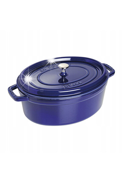 STAUB Oală din fontă ovală La Cocotte Garnek, 5,5 litri, albastră