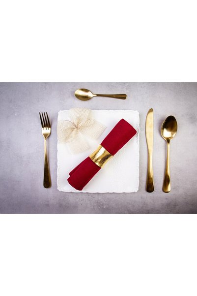 Secret de Gourmet SET TACÂMURI DIN OȚEL INOXIDABIL COMPLET AURIU PENTRU 4 PER...