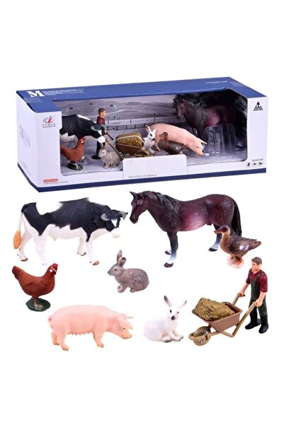 Jokomisiada SERIA ZWIERZĘTA FARMA Set de animale de fermă + Fermier COLECȚIE ...