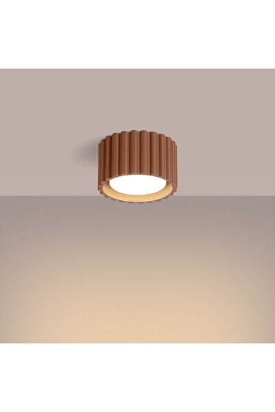 NO BRAND Spot de tavan canelat rotund mocca 6 cm 1xGX53 10W AURA Sollux
