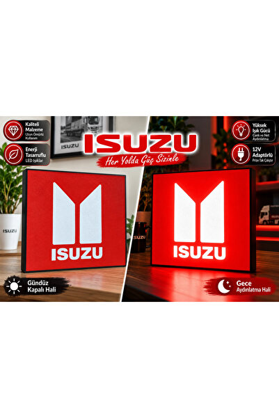 YSN SOUNDS ISUZU Masa Lambası , ISUZU Logolu Led Işıklı Masa Lambası , ISUZU ...