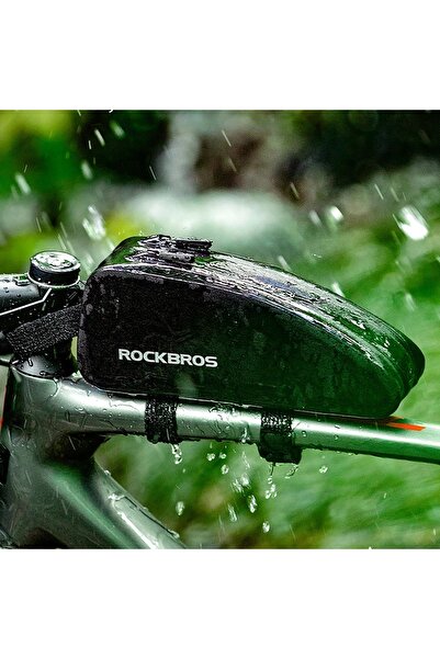 ROCKBROS Geantă impermeabilă de 1,5l pentru cadru de bicicletă AS-019 - negru
