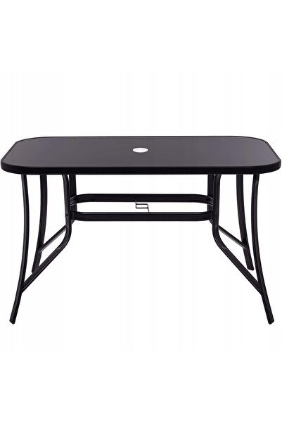 Springos Masă de grădină din sticlă 120x70cm, de dimensiuni mari, mobilier de...