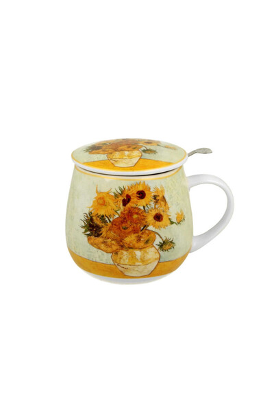 Duo Cana cu infuzor Floarea-soarelui Van Gogh, cutie infuzor 430ml