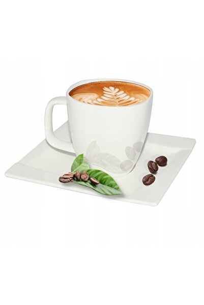 Festa Italia SET DE CAHĂCI DE CAFFEA ȘI CEAI DIN PORȚELAN ALB VIVA, 17 PIESE