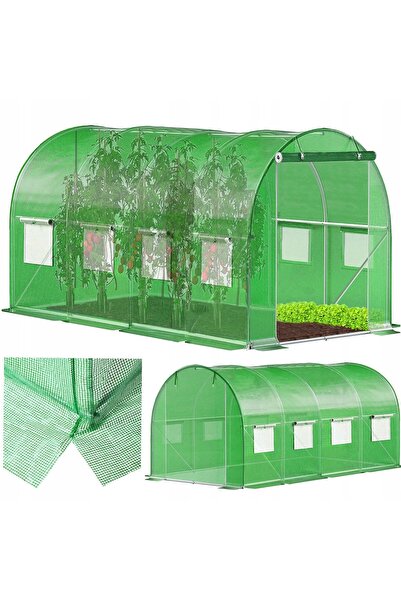 Springos Tunel de grădină 450x200x200cm folie UV4 seră de grădină FOLIAK