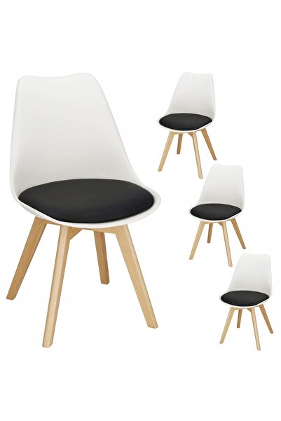 Springos Scaune 4 bucăți, scaun scandinav modern pentru bucătărie și living, ...