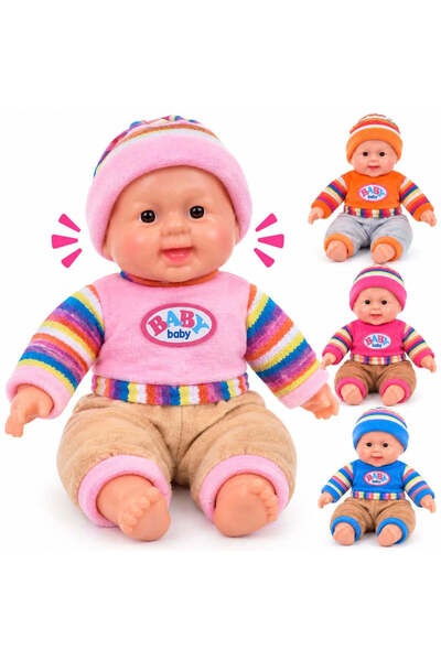 Issa Păpușă bebeluș 35cm, cu sunete de râs, corp moale, diverse modele en-gros