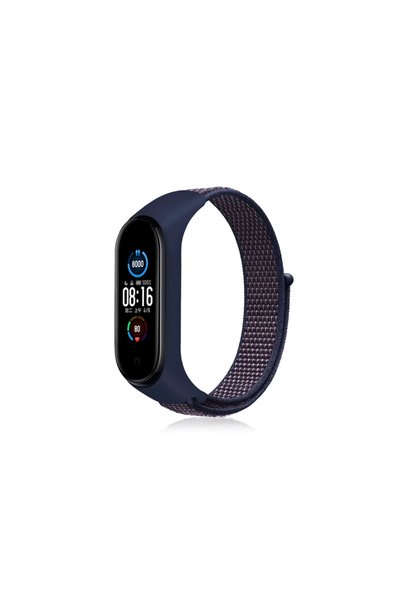Toptan Bulurum Xiaomi Mi Band 4 Mesh Velcro Strap - Navy Blue-Purple