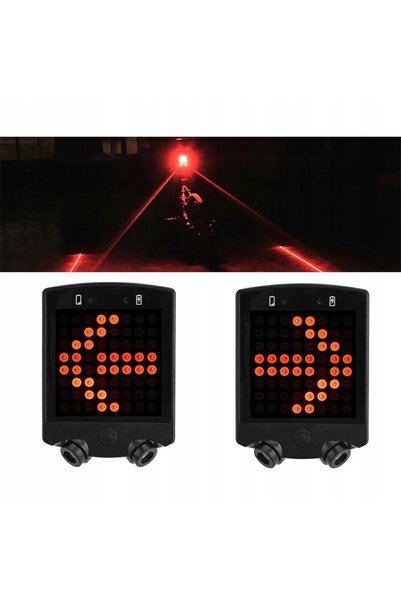 Gotel Lumină de bicicletă cu semnalizare, cu laser LED, lumină de semnalizare...