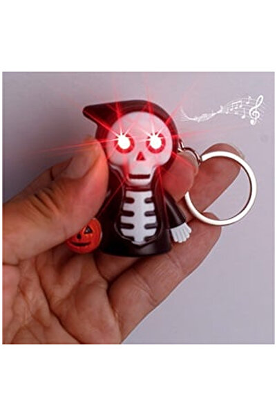 OEM Breloc Schelet de Halloween cu Sunet & Lumina 5cm