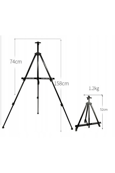 NO BRAND Suport metalic înalt pentru pictură, 170 cm, cu husă