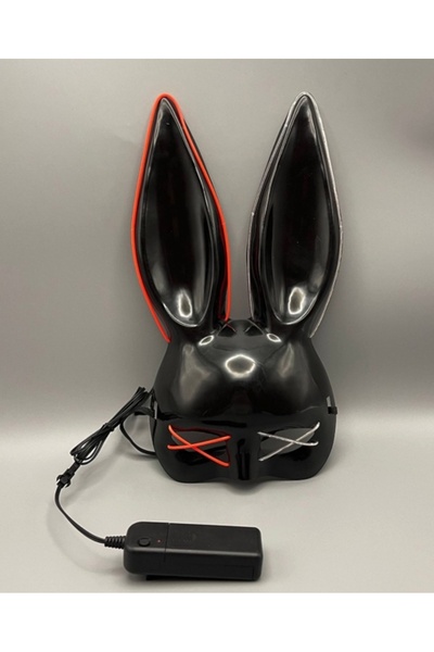 NO BRAND MASCĂ LUMINOASĂ ÎN FORMĂ DE IEPURE RABBIT LED – MASCĂ DE PETRECERE P...