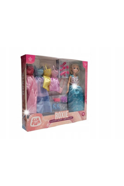 ELEFUN Garderoba stilistului păpușii ROXIE + accesorii