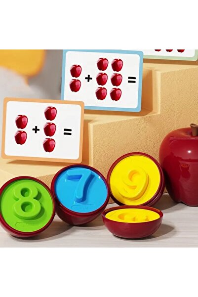 Norimpex Puzzle senzorial de numărat în formă de măr pentru copii
