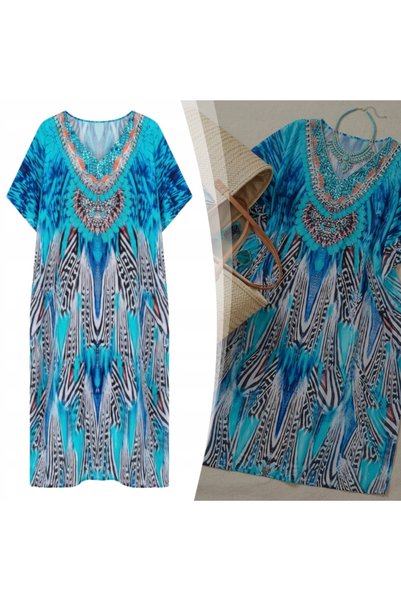 NO BRAND PAREO DE PLAJĂ, ROCHIE LUNGĂ, TUNICĂ DE PLAJĂ, ȘAL DE VARĂ pentru co...