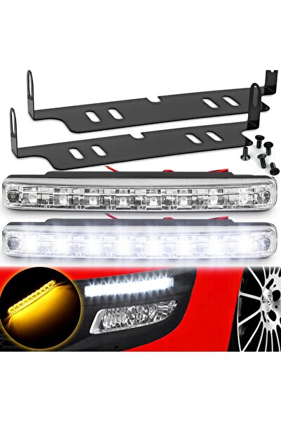 AGMITY LUMINI DE ZI CU SEMNALIZARE, 8 LED-URI, CU LUMINI DE ZI DRL ȘI SEMNALI...