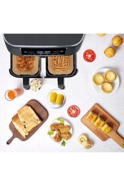 NO BRAND 100x Hârtii de copt pentru friteuză cu aer cald, pentru prăjire fără...