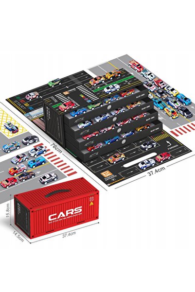 Norimpex Set cadou cu mașinuțe „În garaj” – set de 48 de mașinuțe