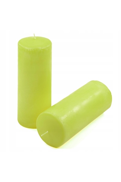 NO BRAND Sfeșnice verzi, 4 bucăți, 20x7,5 CM, lumânări tradiționale cilindrice