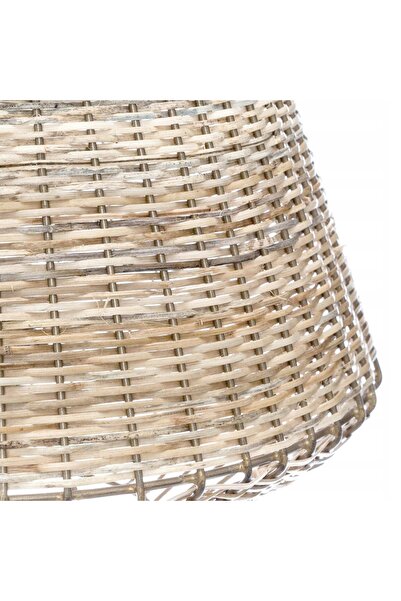 Atmosphera Abajur de lampă de masă din răchită împletită, stil boho