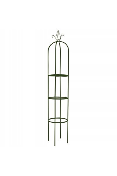 Plantina Pergolă metalică de grădină 215x41cm Suport rotund pentru plante căț...
