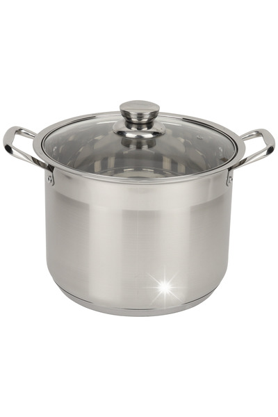 Rossner Oală de oțel de 8L cu capac, înălțime 24cm, pentru inducție, MM7040