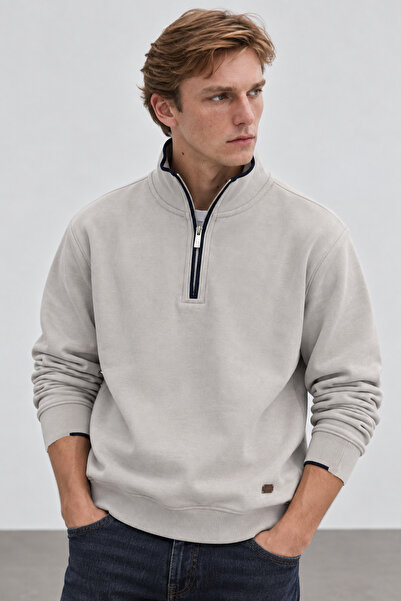 Manche Half-Zip High-Neck Sweatshirt |   Mew2211445-1