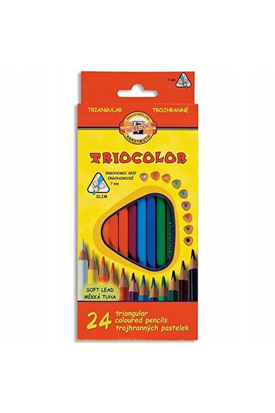 Koh-İ Noor Hardmuth KREDKI TRIOCOLOR 3134 24 CULORI 7 MM TIGER
