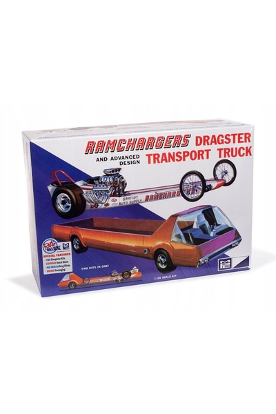 MPC Model din plastic - Mașină 1:25 Ramchargers Dragster și Camion de transport