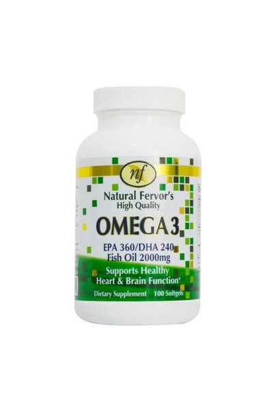 Natural Fervor High Quality Omega 3 2000mg 100 Softgel