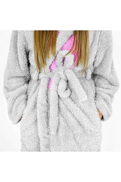 Onesies Halat de baie lung și călduros pentru femei, cu glugă, cu design de ș...