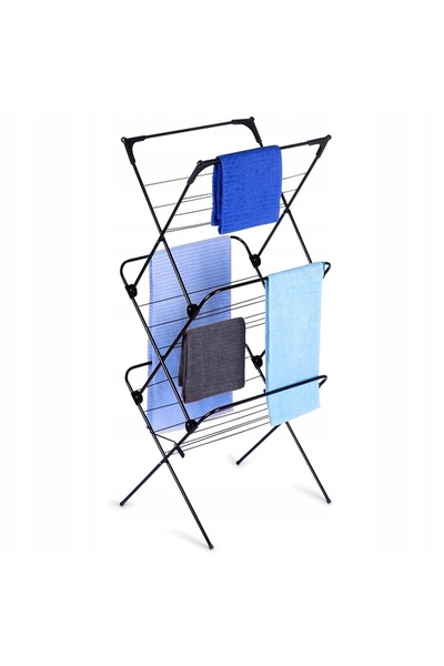 Vilde Uscător de rufe vertical metalic negru 61x58x136cm