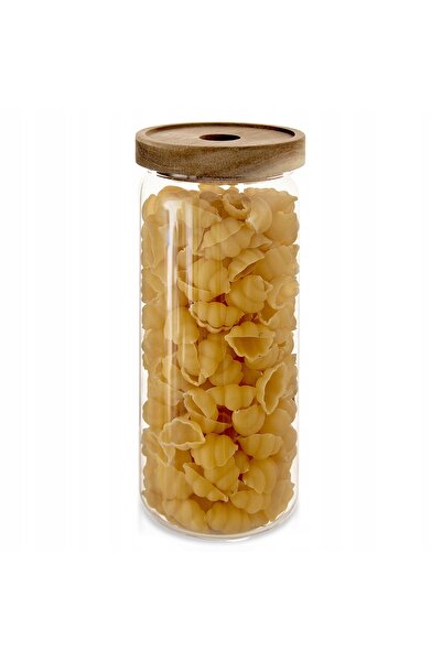 Vilde Borcan de sticlă înalt, rotund, pentru alimente vrac, 1,6 l, cu capac