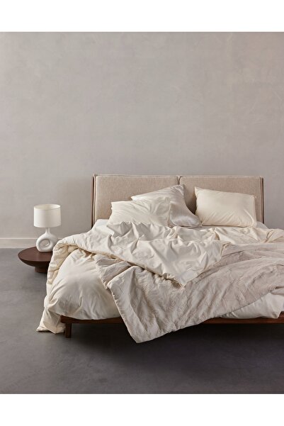NO BRAND Set complet de fețe de pernă Essenza 50x70cm bumbac vanilie