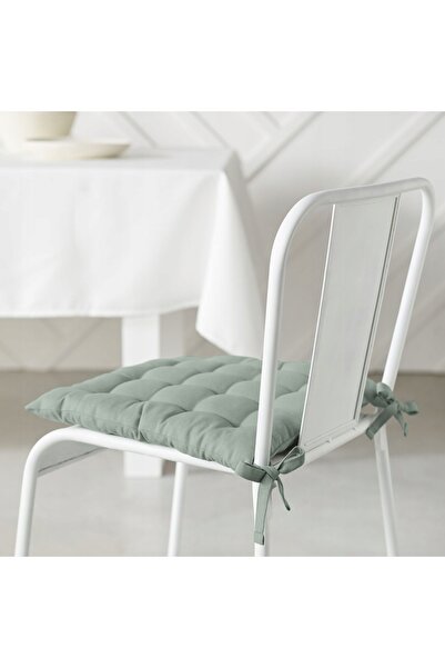 Today PERNĂ DE BUMBAC PENTRU SCAUN DE BUCĂTĂRIE, CU LEGĂTURĂ, 38 X 38 CM, VERDE