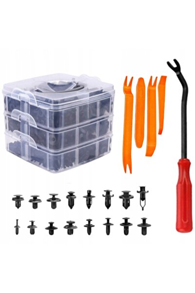 memfis 625 bucăți Cleme de fixare auto, Cleme tip pin, pentru tapițerie, univ...