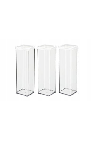 Rotho SET 3x ORGANIZATOARE TIP CONTAINER PENTRU ALIMENTE PRODUSE Vrac ALB 2L ...